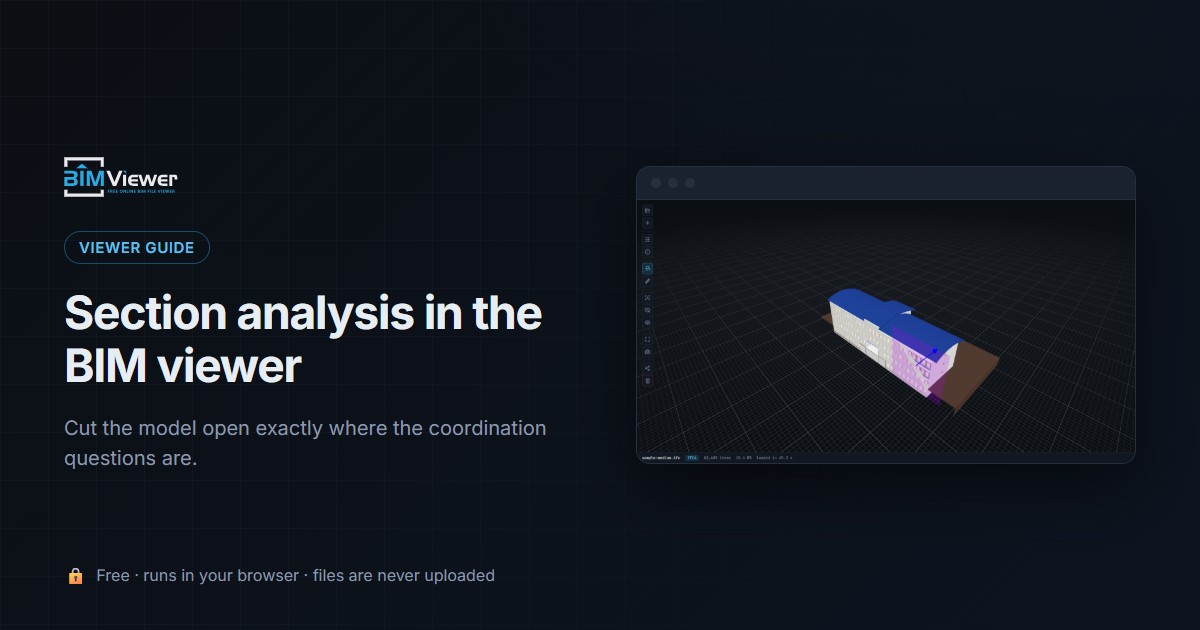 Section analysis: how to cut a BIM model open in the browser